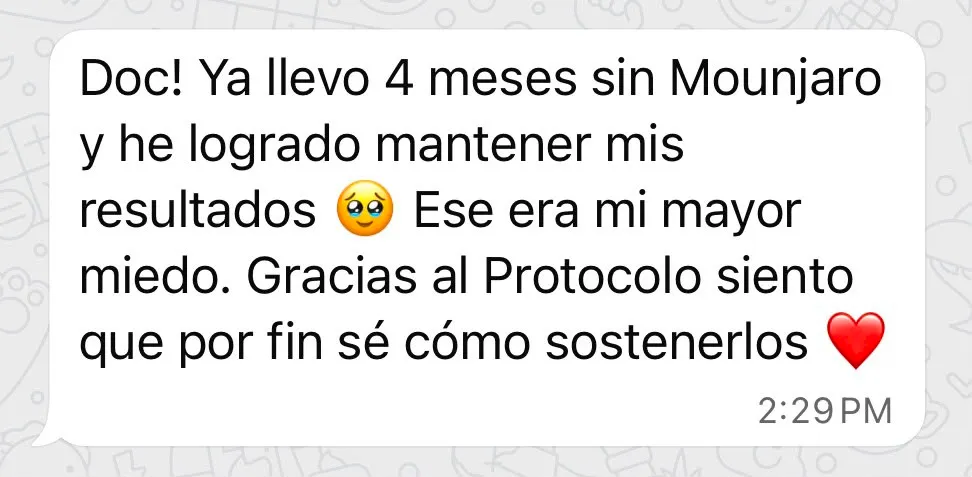 Testimonio de paciente del Protocolo GLP-1